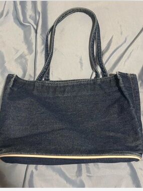Denim Tote Bag in Dark Blue - Casual Women’s Shoulder Bag